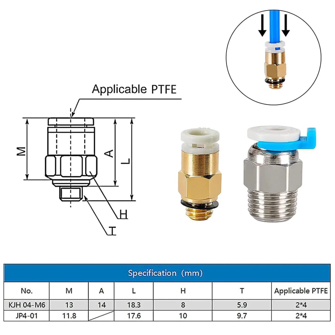 رأس تسخين محدث Creality Ender 3 مع بثق مجمّع بأنابيب PTFE لمجموعة Ender 3 Pro/Ender 3 V2 - 5
