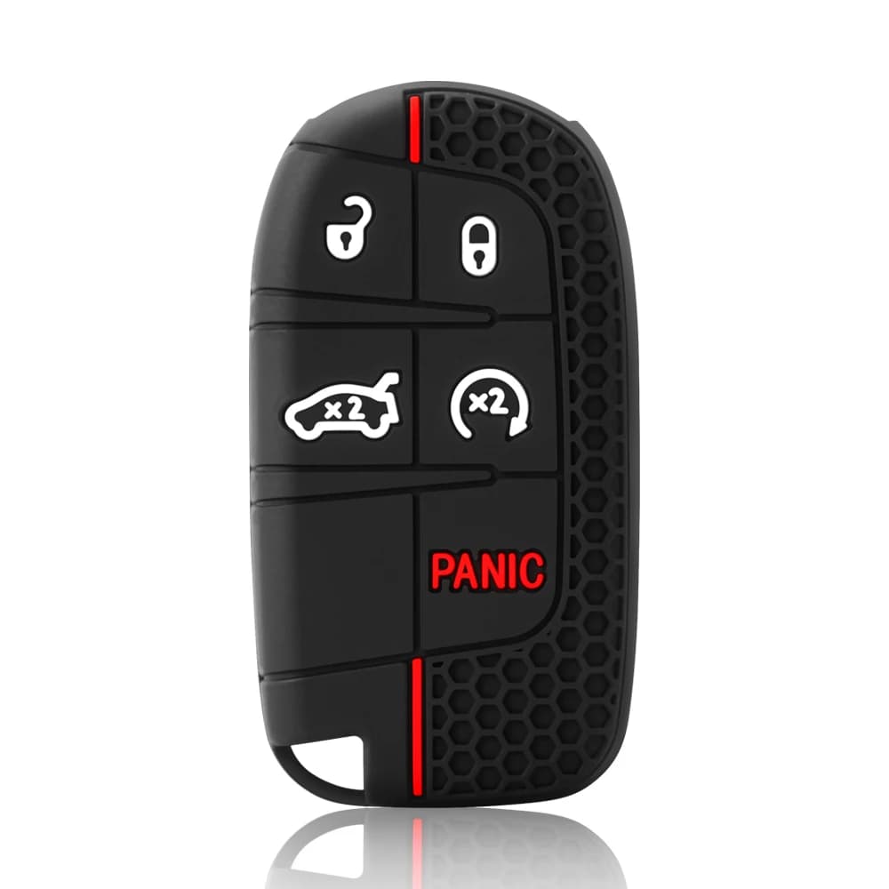 Silicone Car Key Cover Case For Dodge Ram Charger Journey Durango Jeep Grand Cherokee Chrysler Keyless Fob Shell Holder - 4