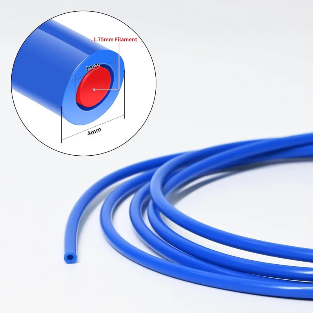 Creality 1M 2M 3D Printer PTFE Tube Bowden Tubing Upgrades with 8x PC4-M6/PC4-M10 3D Printer Bowden Tube  for 1.75mm Filament - 2