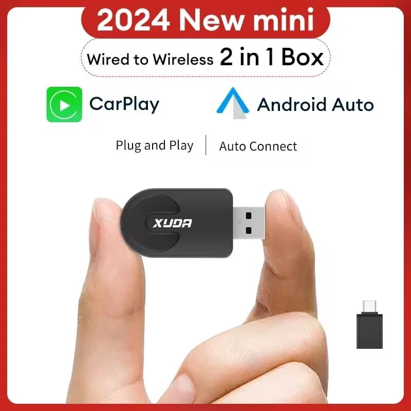 محول XUDA الجديد اللاسلكي CarPlay Android Auto صندوق صغير ذكي تشغيل فوري واي فاي اتصال سريع عالمي لسيارات نيسان
