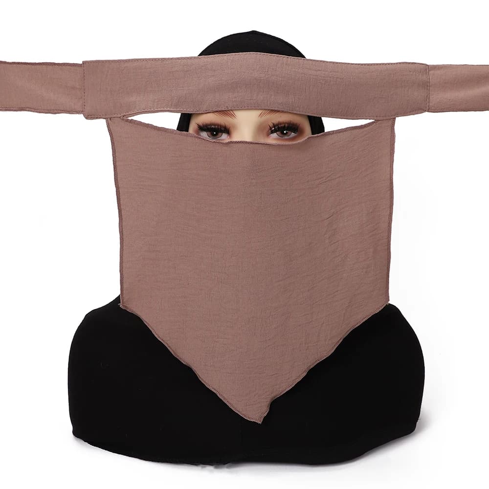 غطاء وجه مسلم حجاب وشاح إسلامي غطاء رأس نسائي حجاب للصلاة قابل للتنفس غطاء وجه سعودي نقاب - 2