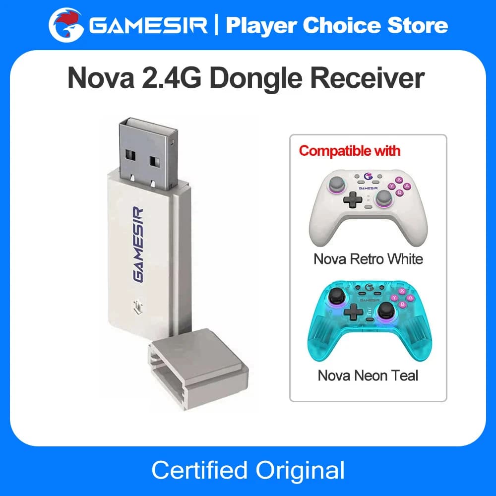 وحدة تحكم GameSir Nova Dongle مع مستقبل 2.4G لمحول وحدة التحكم في الألعاب