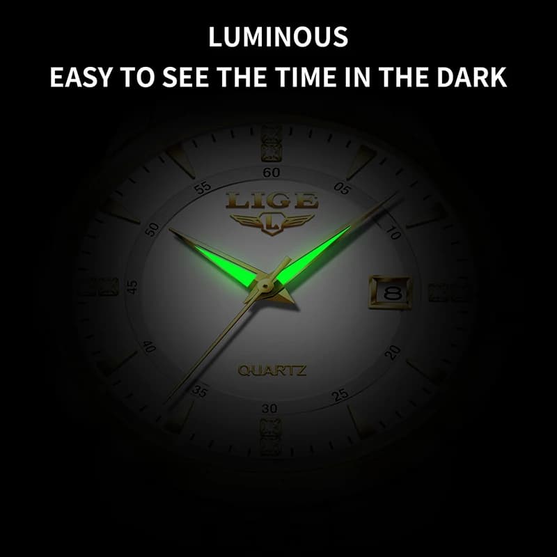 LIGE New Waterproof Watches Women Fashion Women's Bracelet Watch Top Brand Luxury Date Quartz Watch for Women Relogio Feminino - 3
