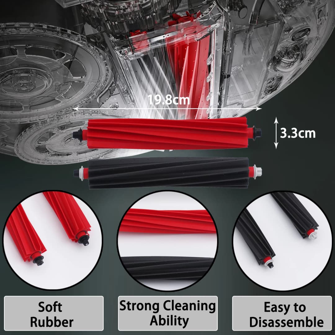 Original Roborock Main Brush 2 Pack  for  S8 MaxV Ultra, S8 Max Ultra, Qrevo Master Robot Vacuum Cleaner - 4