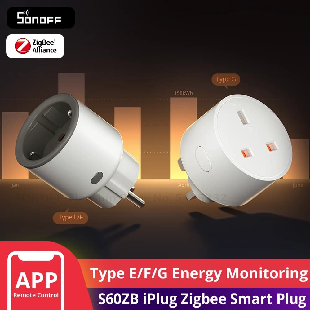 سونوف S60ZB آي بلاج زيجبي قابس ذكي مراقبة الطاقة مقبس لاسلكي مؤقت مفتاح ذكي تحكم صوتي جوجل هوم أمازون أليكسا