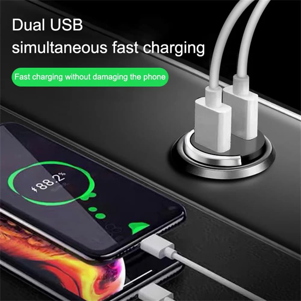 200 واط منافذ مزدوجة صغيرة USB شاحن سيارة أخف شحن سريع شاحن هاتف السيارة محول آيفون 13 12 شاومي هواوي سامسونج - 2