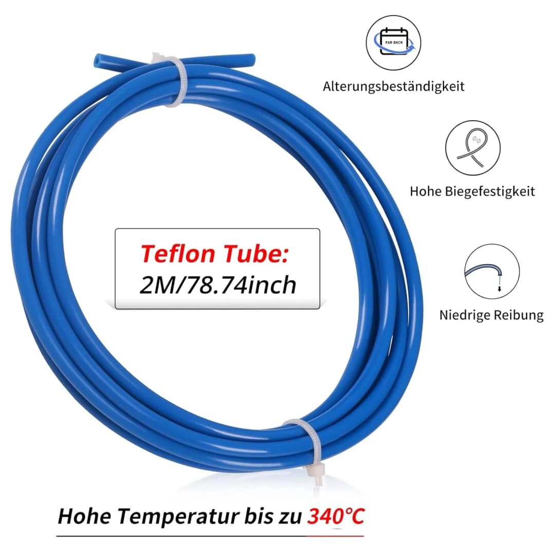 Creality 1M 2M 3D Printer PTFE Tube Bowden Tubing Upgrades with 8x PC4-M6/PC4-M10 3D Printer Bowden Tube  for 1.75mm Filament - 4