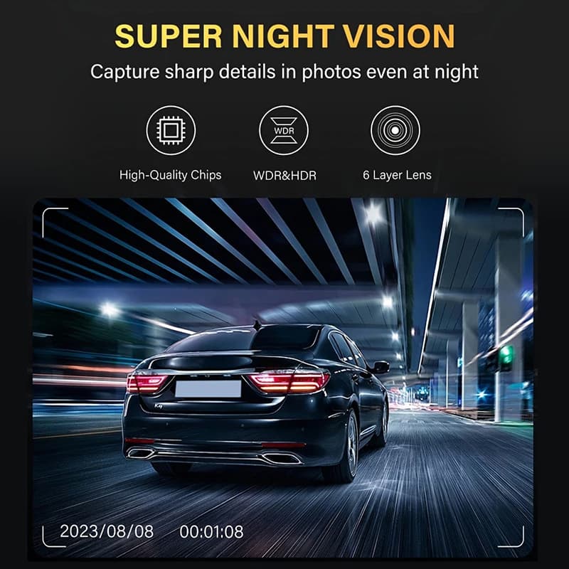 3 Channel Dash Cam for Cars Camera Black Box 3Ch/2Ch 1080P Video Recorder Rear View Camera for Vehicle Car DVR car accessories - 3