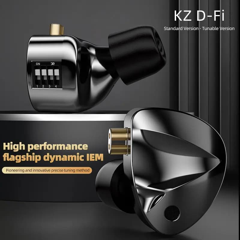 KZ D-Fi سماعات أذن هاي فاي باس سماعات أذن مونيتور 4 مستويات ضبط مفتاح سماعة رأس رياضية ستيريو صوت تقليل الضوضاء - 6