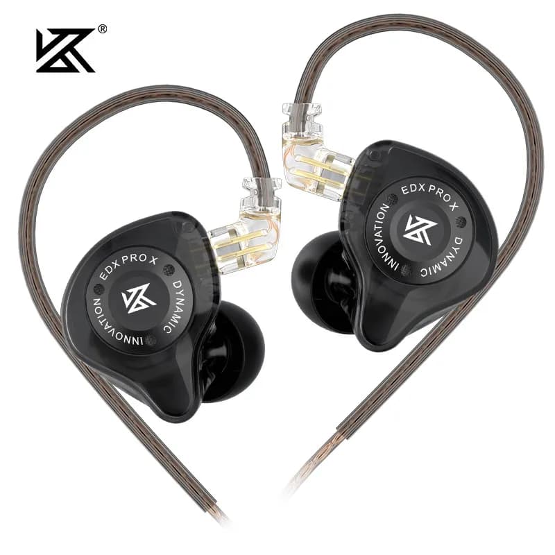 سماعات KZ EDX PRO X داخل الأذن مع صوت HiFi وجهير عميق وإلغاء الضوضاء مع كابل قابل للفصل للرياضة والموسيقى