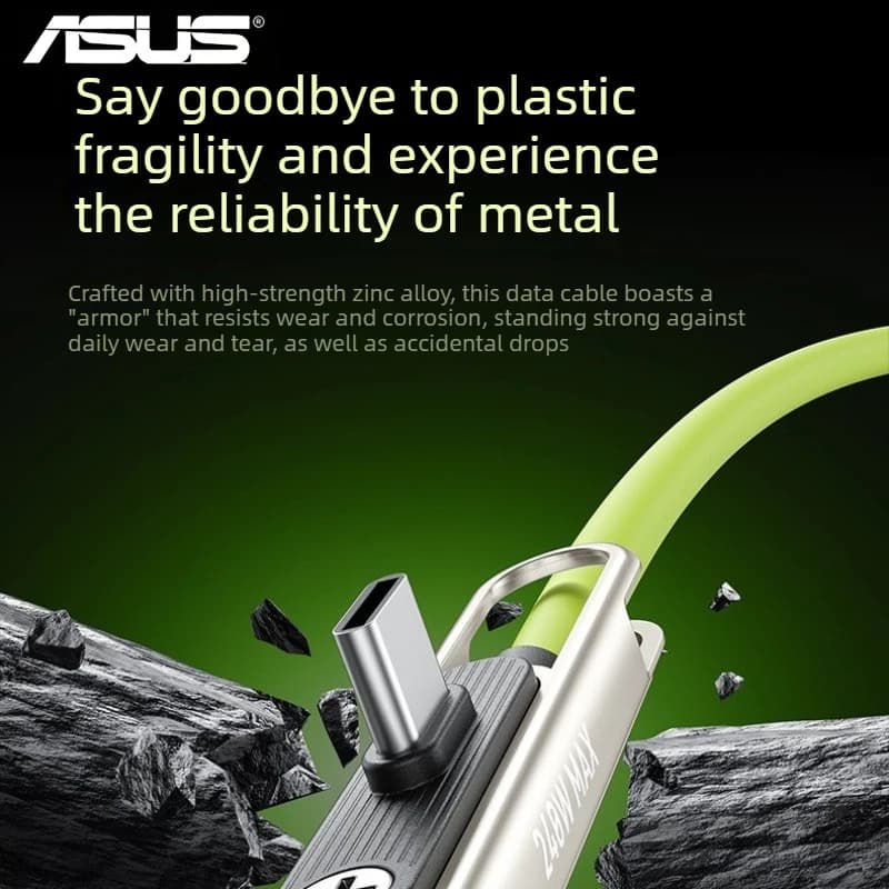ASUS 2in1 Portable 240W Fast Charging Cable Phone Tablet Foldable Holder USB A/C To TypeC Data Cable with Folding Bracket - 2
