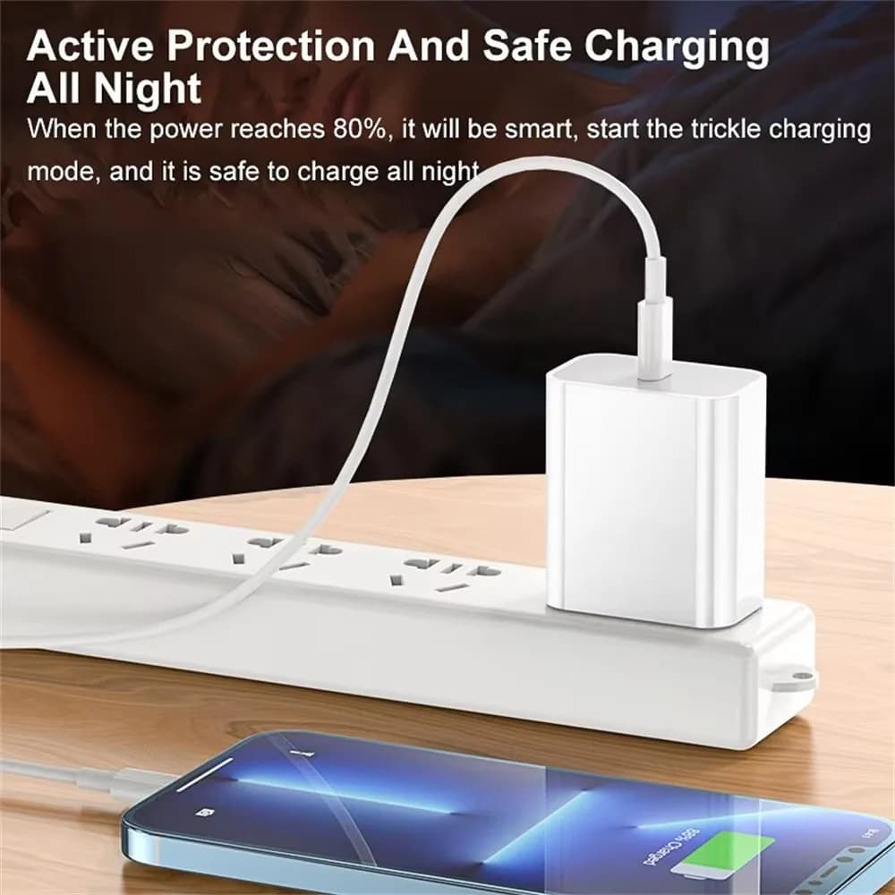 كابل USB شحن سريع أصلي 35 واط PD لهواتف آيفون 11 12 13 14 برو XS ماكس XR X 6 6S 7 8 بلس SE كابلات شحن سريع USB C - 5