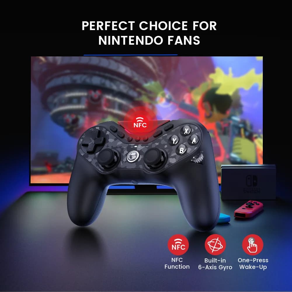 وحدة تحكم GameSir Tarantula Pro Switch 2 اللاسلكية مع 9 أزرار قابلة للبرمجة وجيروسكوب 6 محاور وزناد بتأثير Hall وNFC - 3