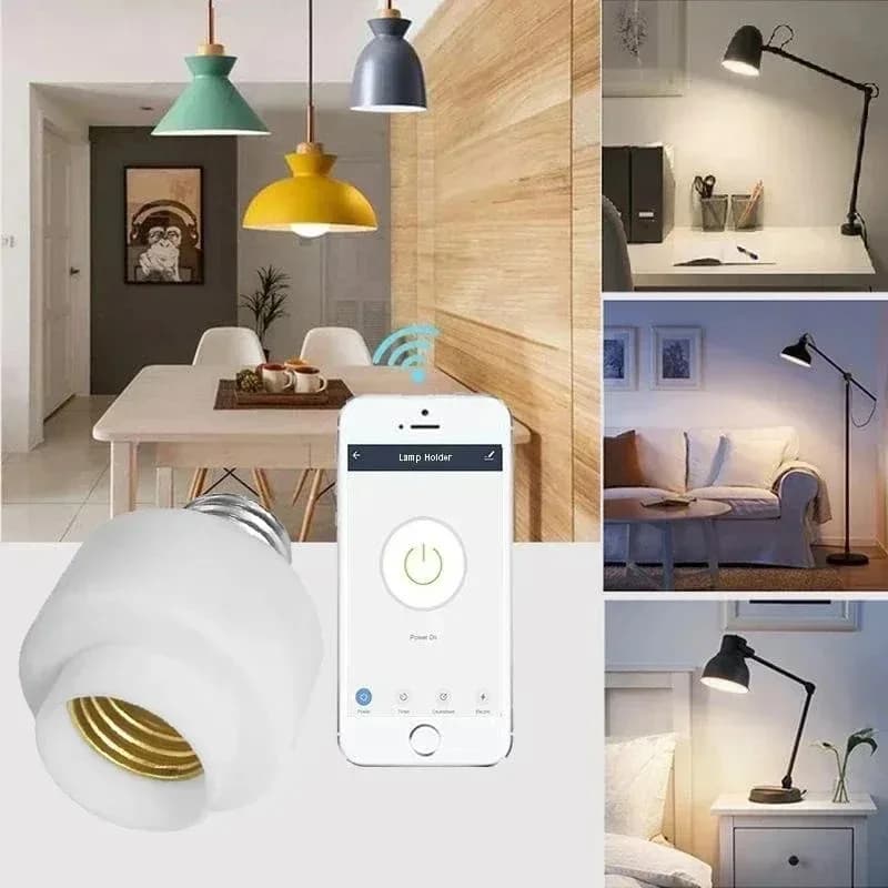 مقبس Tuya WIiFi BL E27 حامل مصباح ذكي قاعدة محول لمبات إضاءة مفتاح إضاءة للمطبخ وغرفة النوم تحكم صوتي عبر Alexa وGoogle Home - 2