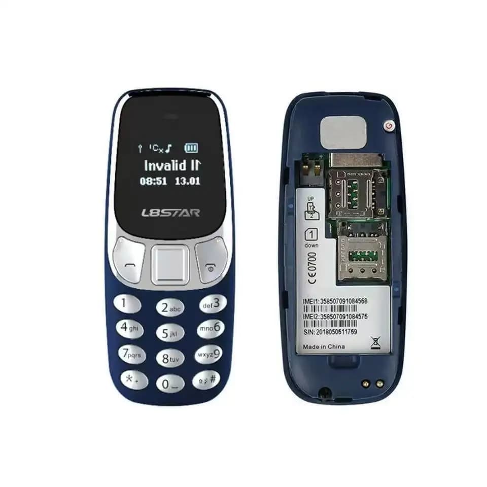 L8star Bm10 هاتف محمول صغير ببطاقتي SIM، مشغل MP3 وFM، غير مقفول، تغيير الصوت، سماعة رأس لاسلكية - 2