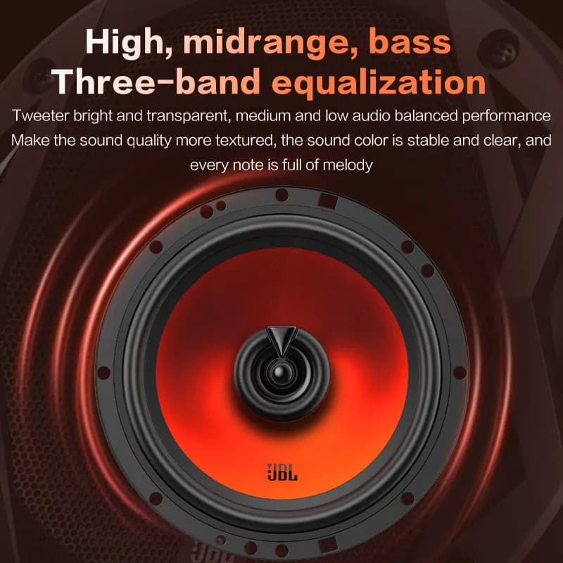 سماعة سيارة JBL مقاس 6.5 بوصة، سماعة محورية، بقوة 400 واط، سماعة ستيريو للسيارة بترددات عالية ومتوسطة وجهير، سماعة سيارة أصلية من JBL - 4