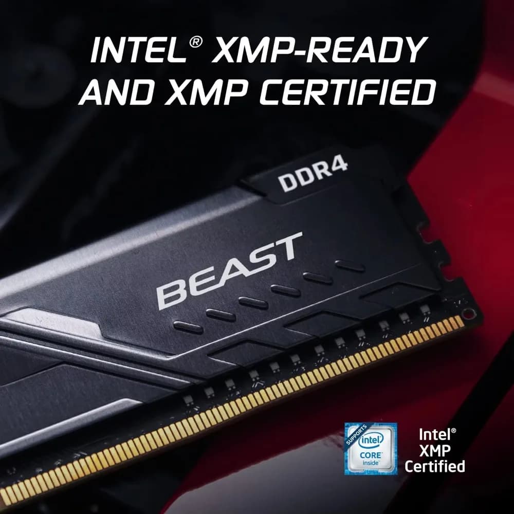 ذاكرة Kingston BEAST Fury DDR4 RAM XMP بسرعات 3600/3200/2666/2400/2133 ميجاهرتز بسعات 8 جيجابايت/16 جيجابايت/32 جيجابايت لذاكرة سطح المكتب للألعاب PC4-25600/PC4-19200 288Pin DIMM - 3