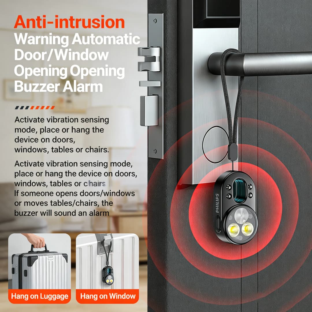 كاشف كاميرا Philips SFL 1551 للحماية الشخصية كشاف محمول صغير مع تبديل بين أوضاع متعددة للأمان - 2