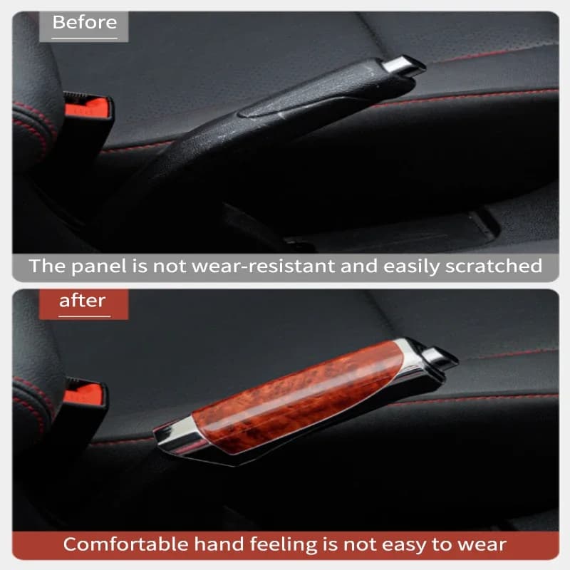 Car Hand Brake Cover Handbrake Interior Accessories Grips Protection Cover Carbon Fiber Parking Brake Decoration Shell - 4