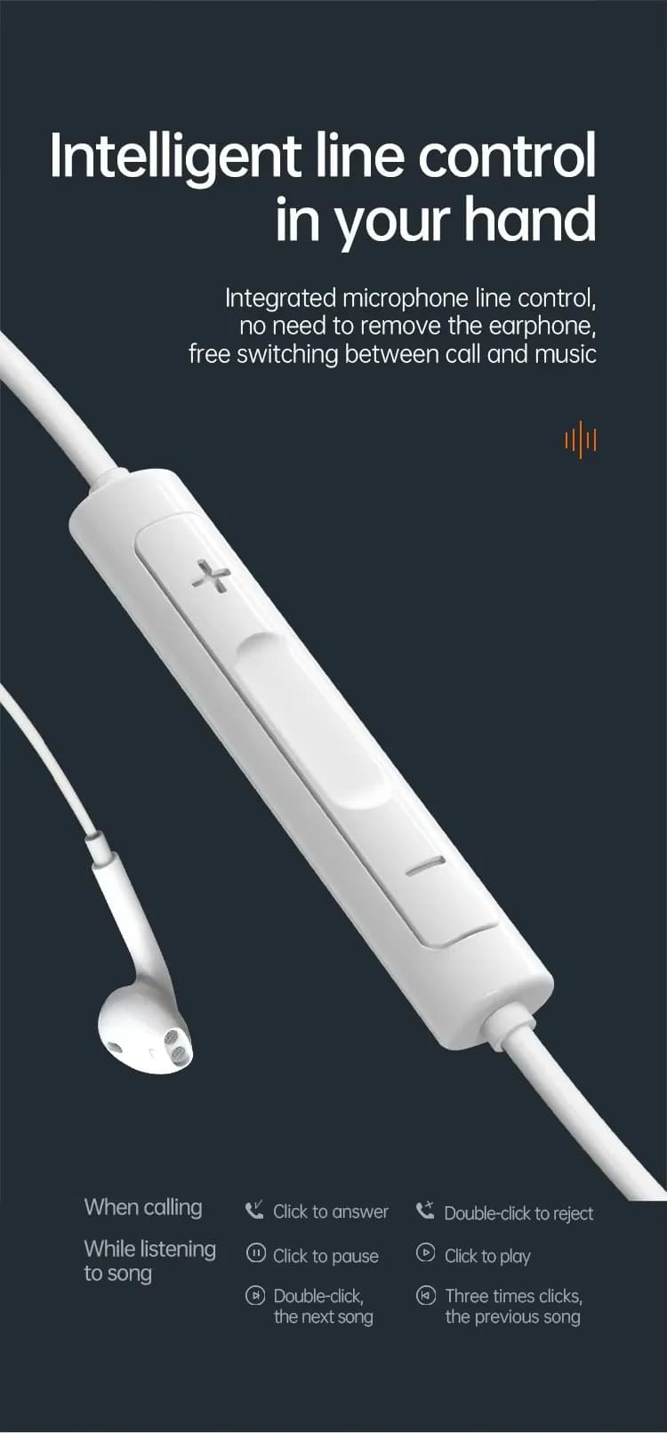 3.5mm Hifi Gaming Wired Earphones with Earphone Custom logo with Mic  for Mobile Phones 15/16 Huawei/Samsung - 6