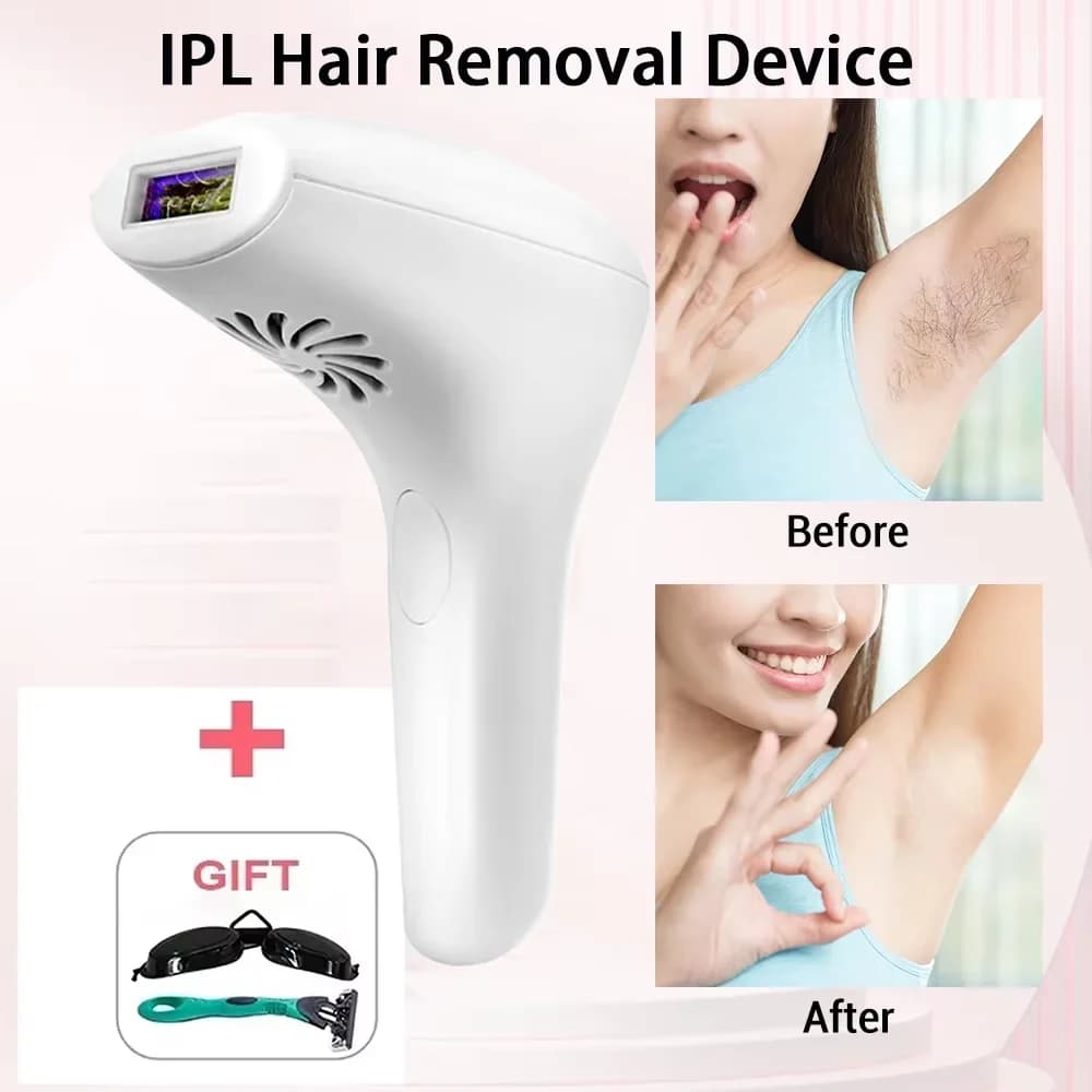 جهاز إزالة الشعر بالليزر الدائم الاحترافي IPL لإزالة شعر الجسم بالكامل، جهاز إزالة الشعر الدائم للاستخدام المنزلي للنساء