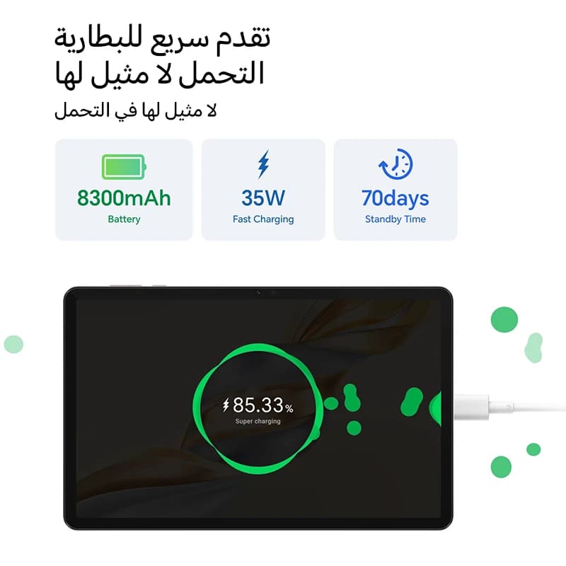 الإصدار العالمي HONOR Pad X9a بسعة 6 جيجابايت + 128 جيجابايت / 8 جيجابايت + 256 جيجابايت وشاشة LCD 11.5 بوصة بدقة 2.5K ومعدل تحديث 120 هرتز وبطارية 8300 مللي أمبير وسعة شحن فائقة 35 واط وواي فاي ونظام أندرويد 15 - 6
