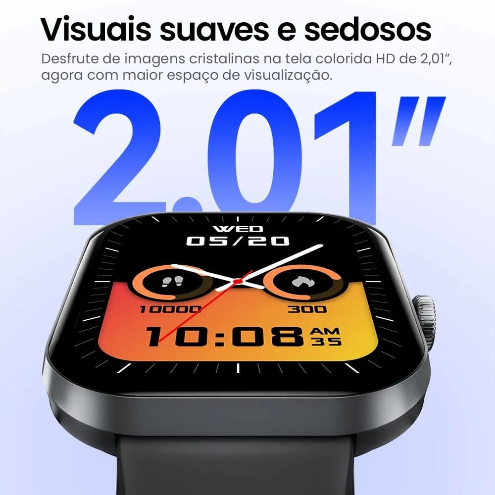 HAYLOU S6 Smartwatch 2.01" HD Display Bluetooth Voice Callings IP68 Waterproof Fitness Tracking Watch - 3
