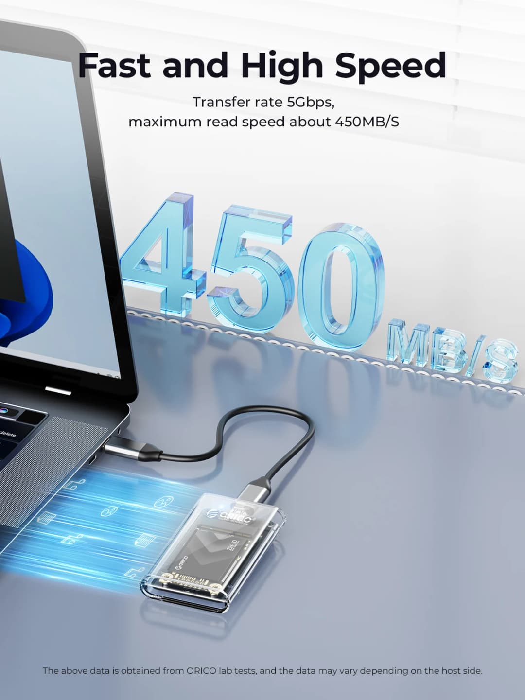 ORICO-Transparent External Adapter Mini mSATA SSD Enclosure Case to USB 3.2 Gen1 5Gbps for Samsung NGFF SSD Samsung - 4