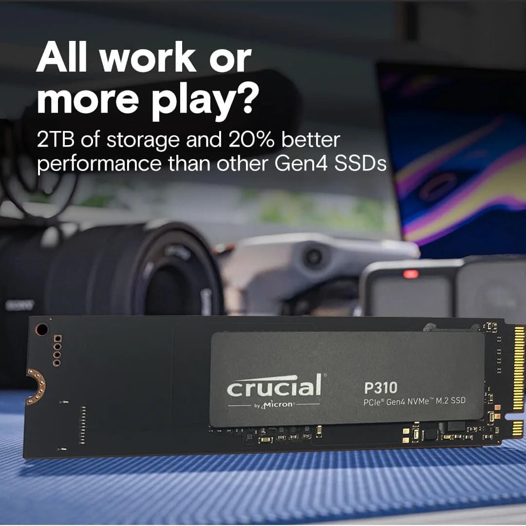 قرص صلب داخلي Crucial P310 بسعة 1 تيرابايت وسرعة تصل إلى 7,100 ميجابايت/ثانية - 4
