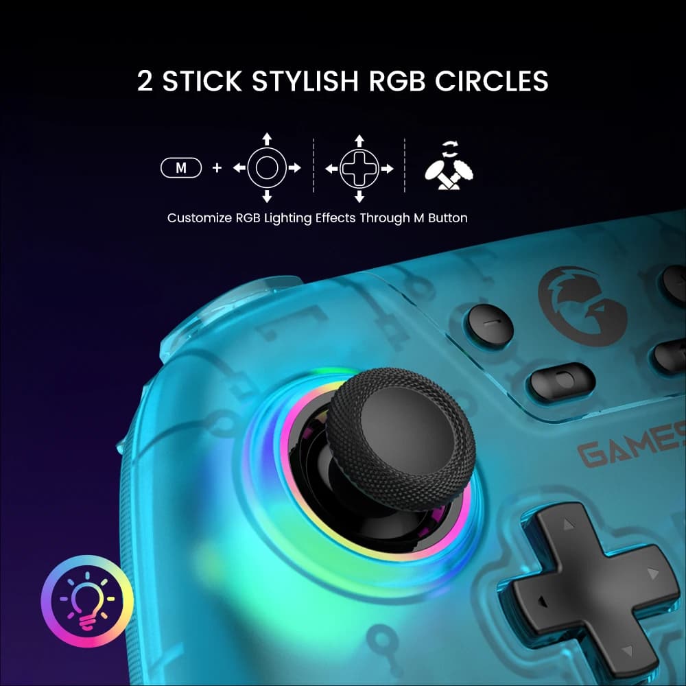 وحدة تحكم GameSir Nova لاسلكية مع Bluetooth وعصا تحكم بتأثير Hall لأجهزة Nintendo Switch وiPhone وAndroid وPC - 5