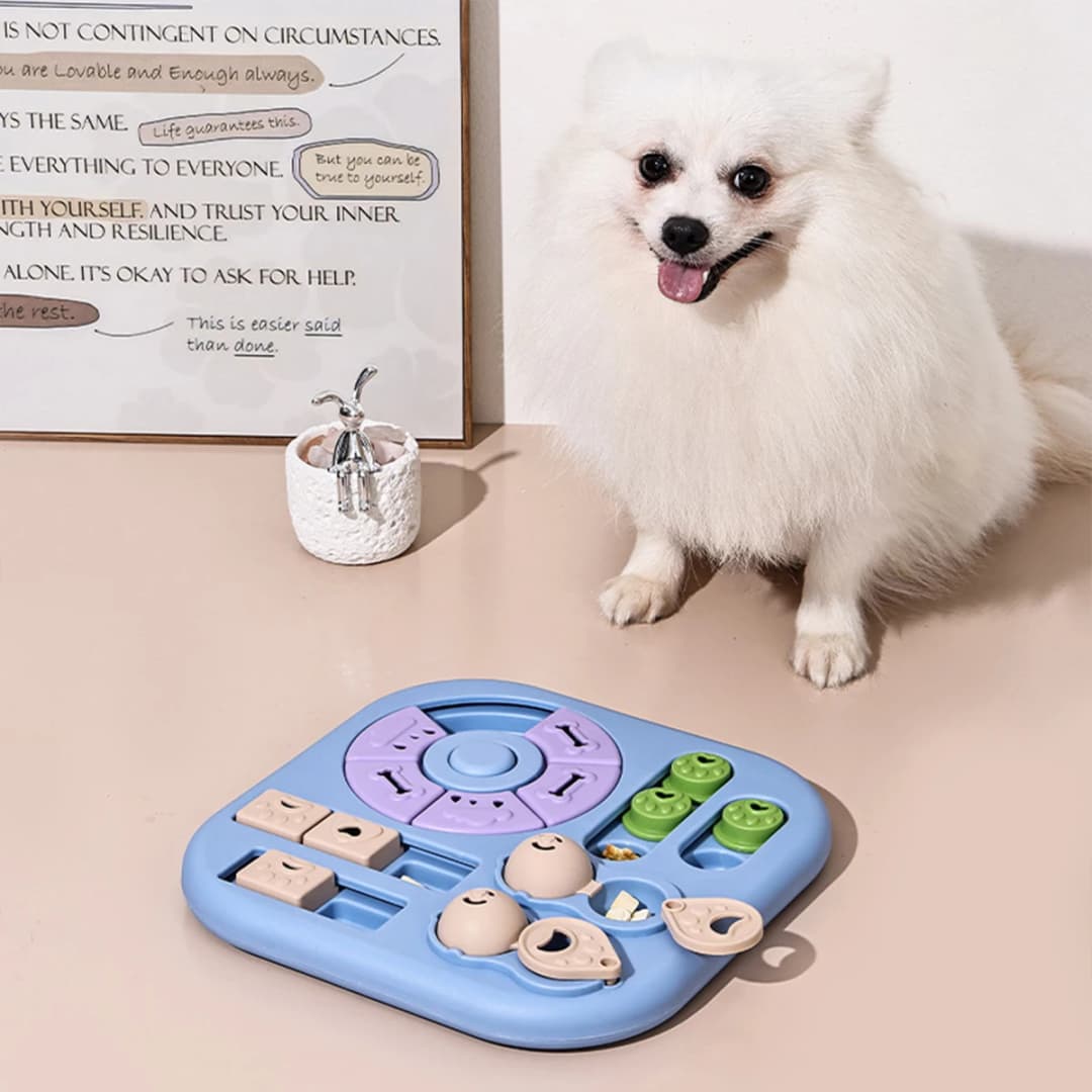 1 PC Interactive Puzzle Food Hiding Toy - Anti-choking Slow Feeder for Puppies and Adult Dogs, Multi-Function Food Dispenser - 5