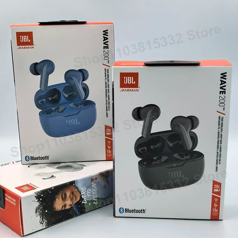 سماعات أذن لاسلكية أصلية من JBL Wave 200TWS، سماعات بلوتوث 5.0 مع ميكروفون، مثالية للرياضة - 2