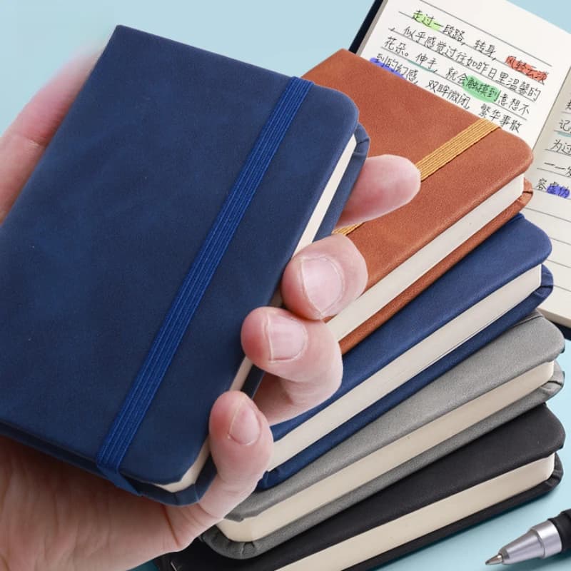 كتاب صغير A7 دفتر ملاحظات محمول مفكرة جيب صغيرة جلد ملمس ناعم مقاوم للماء ملاحظات لوازم مدرسية - 5