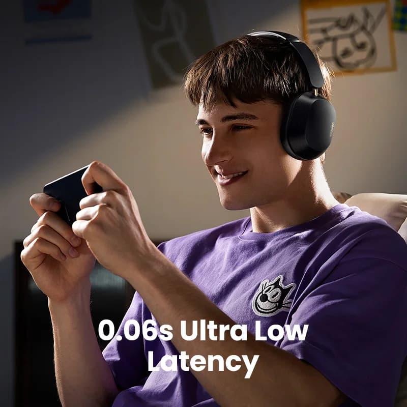 سماعات رأس بلوتوث لاسلكية UGREEN Max5c مع إلغاء ضوضاء نشط ANC 43dB ودعم LDAC عالي الدقة وصوت محيطي 75 ساعة - 6