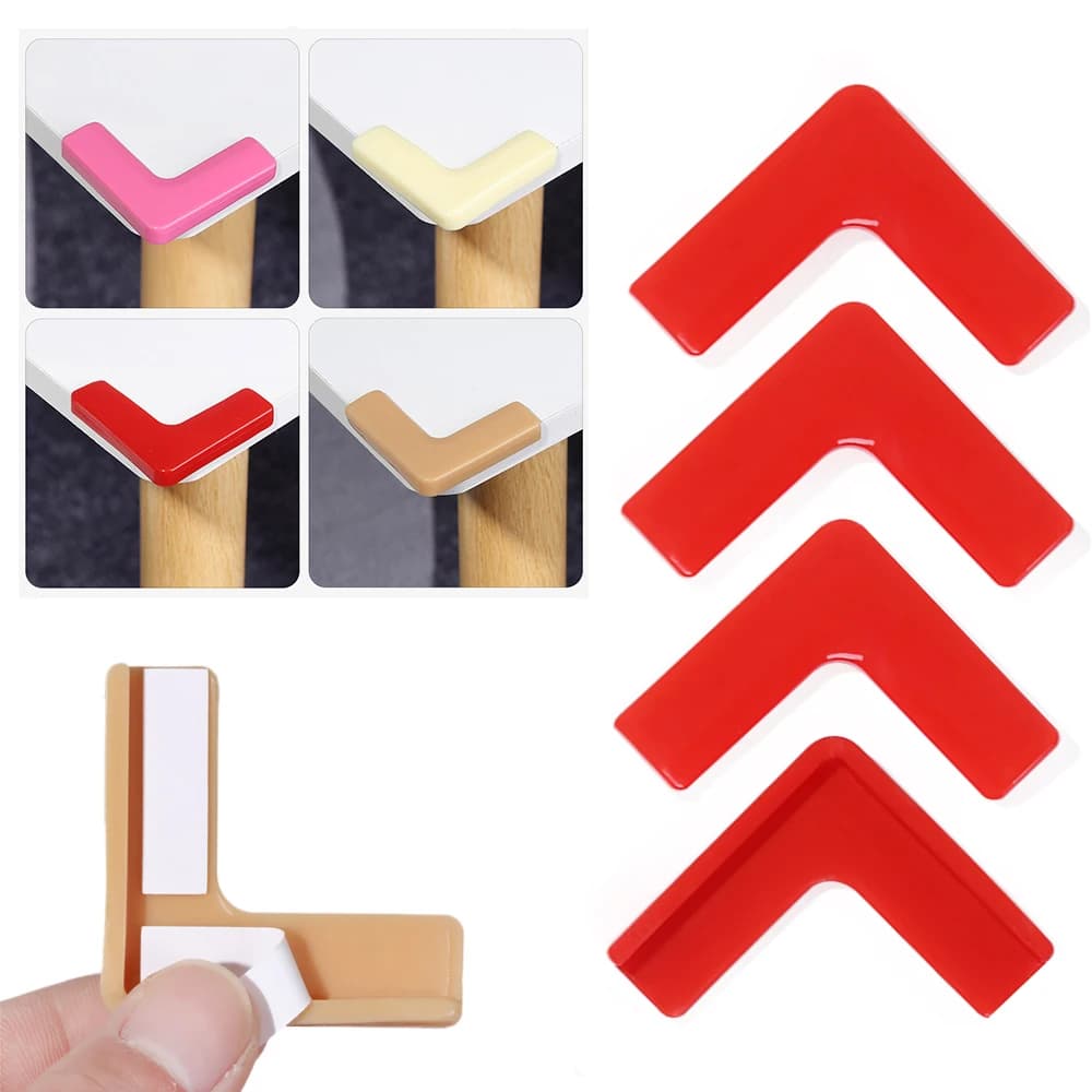 4pcs Silicone Safety Window Head Protection Corner Edge Corner Protection Sleeve Aluminum Steel Child Window Anti-collision - 2