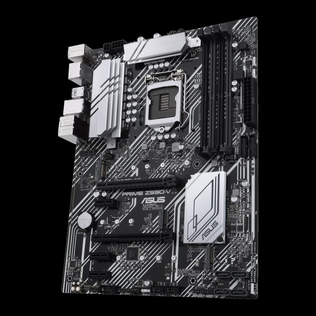 أسوس PRIME Z590-V لوحة أم بمقبس LGA1200، معالج DDR4 بتردد 5133 (O.C)، مجموعة شرائح Z590، لوحة رئيسية ATX - 4
