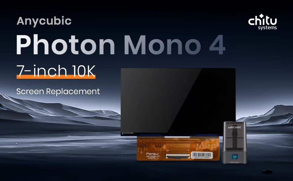 شاشة LCD أحادية اللون Anycubic Mono 4 مقاس 7 بوصات بدقة 10K قطعة غيار أصلية للطابعة ثلاثية الأبعاد - 5