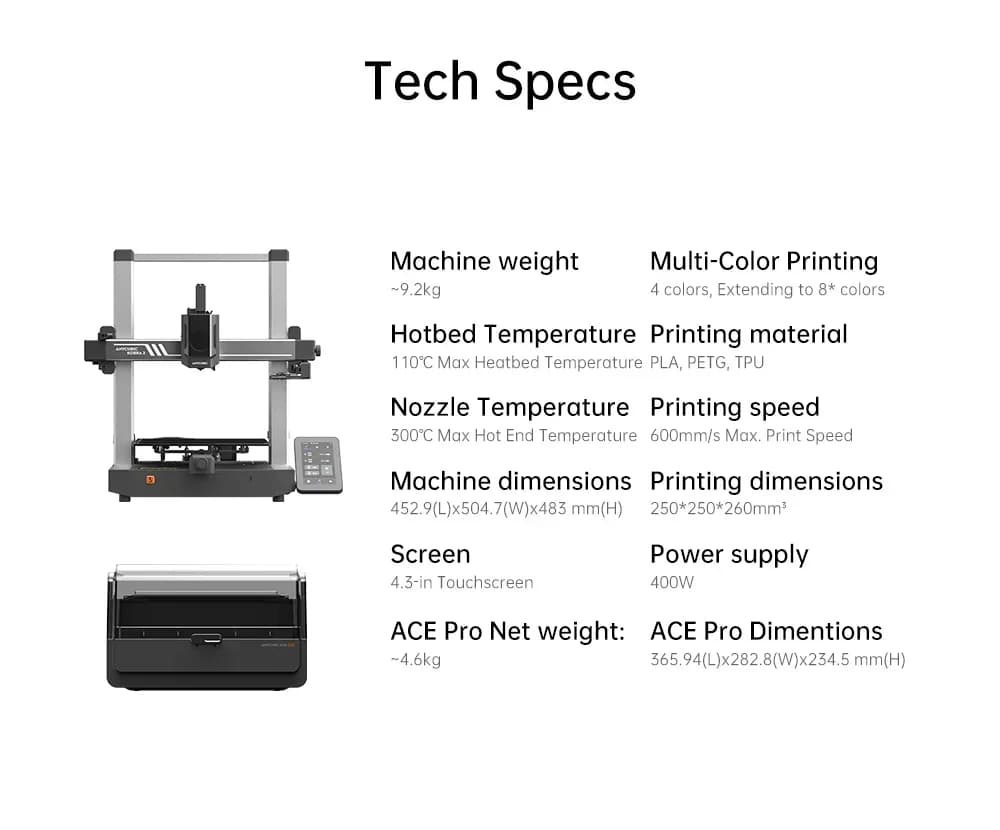 طابعة Anycubic Kobra 3 Combo ثلاثية الأبعاد بطباعة متعددة الألوان من 4 إلى 8 ألوان بسرعة طباعة قصوى 600 مم/ث - 5
