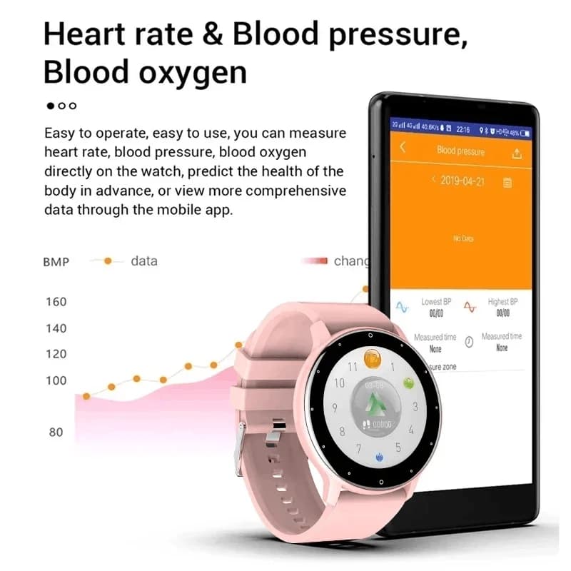 LIGE Women Smart Band Watch Real-time Weather Forecast Activity Tracker Watches Heart Rate Monitor Sports Ladies Smart Watch Men - 4