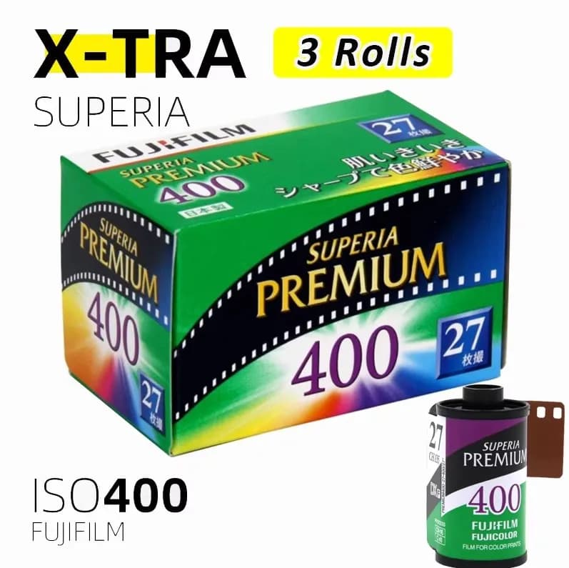 1/2/3 Roll Fujifilm Superia Premium X-TRA 400 Color 35mm Film 36 Exposure For 135 Format Camera - Expiry Date:2027 - 4