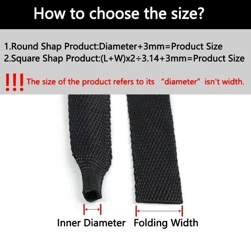 1~50m Braided Cable Sleeve Diameter 4~30mm PET Heat Shrink Tube Insulation Flam Retardant Shrinkable Wire Wrap Sheath Organizer - 2