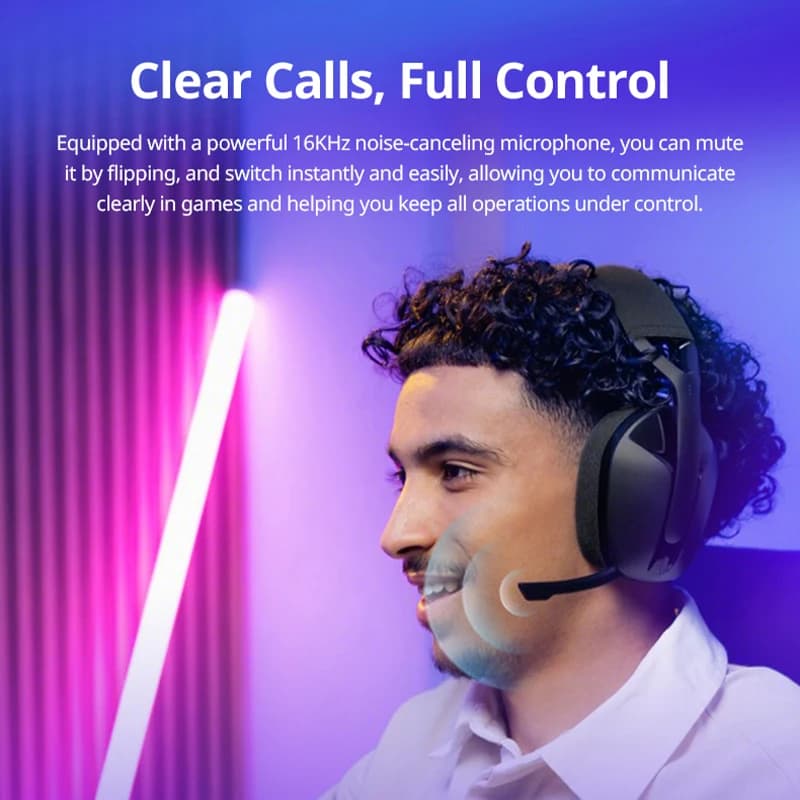 سماعة الرأس اللاسلكية Logitech G321 للألعاب بتقنية Bluetooth للكمبيوتر وPS5 وSwitch، مشغلات صوت 40 مم، تقنية LIGHTSPEED بزمن وصول منخفض - 4