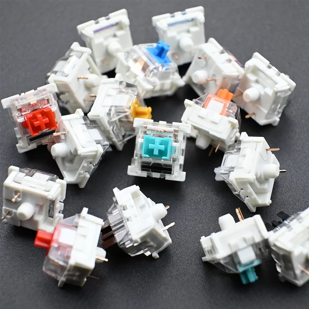 Outemu Switch مفتاح لوحة المفاتيح الميكانيكية 3Pin Clicky الخطي اللمس المفاتيح الصامتة RGB LED SMD الألعاب متوافق مع مفتاح MX - 3