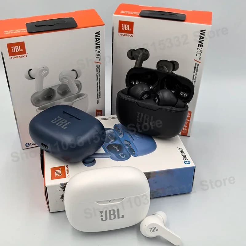 سماعات أذن لاسلكية أصلية من JBL Wave 200TWS، سماعات بلوتوث 5.0 مع ميكروفون، مثالية للرياضة - 4