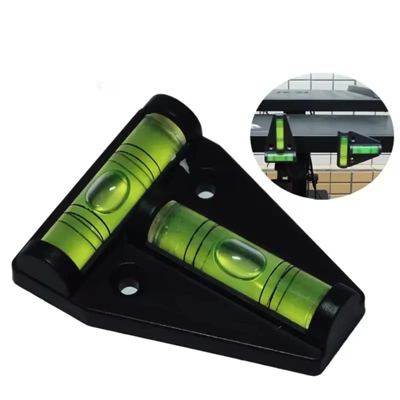 T-Type Spirit Level Plastic Measuring Vertical And Horizontal Adjuster Scope Triangle Level Measuring Kit for Caravan Camper - 3