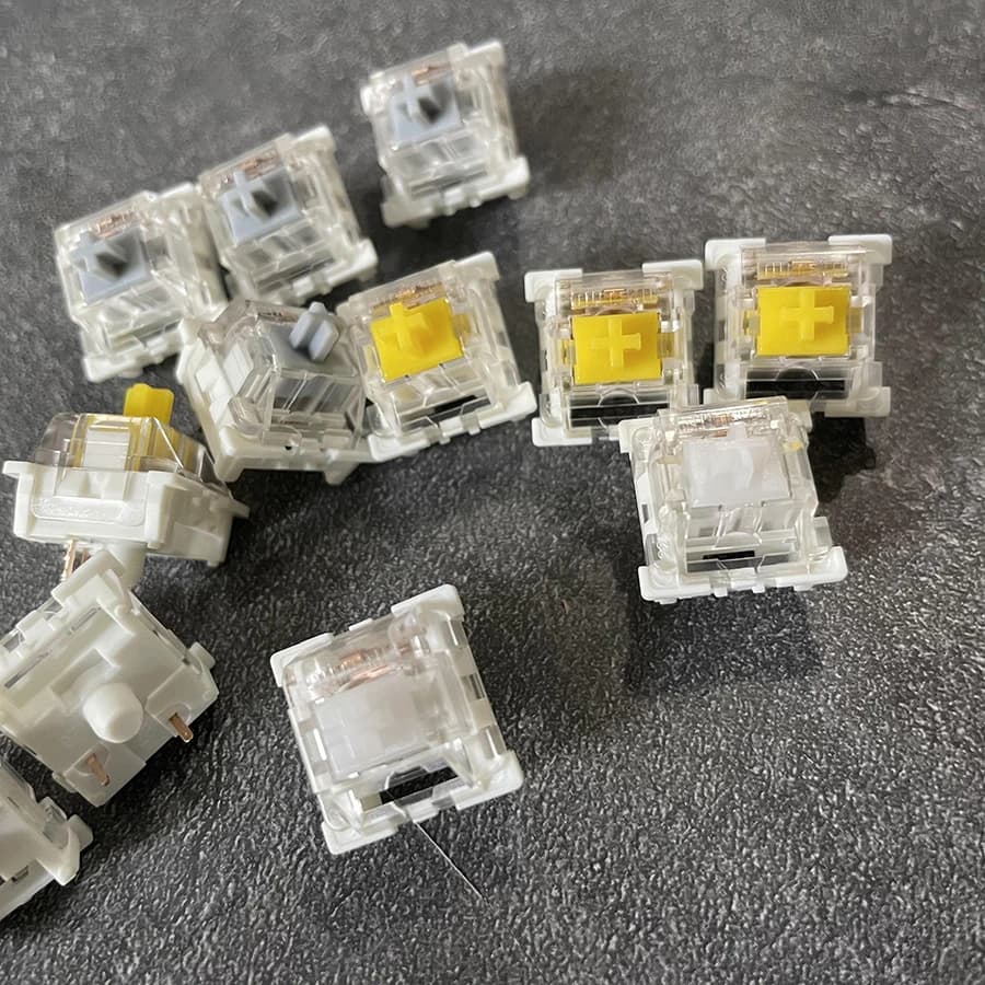 مفاتيح Outemu مقاومة للغبار، خطية، لمسية، صامتة، 3Pin، لوحة مفاتيح بإضاءة RGB LED SMD للألعاب، متوافقة مع MX Switch - 4