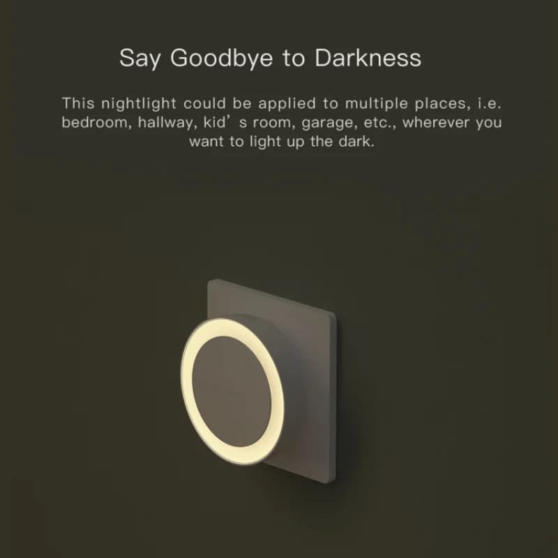 Yeelight Plug-in Light Sensor Night Light Eye Protection Night Light 2500K Warm Color Lighting 0.5W Low Power 100-240V EU Plug - 4