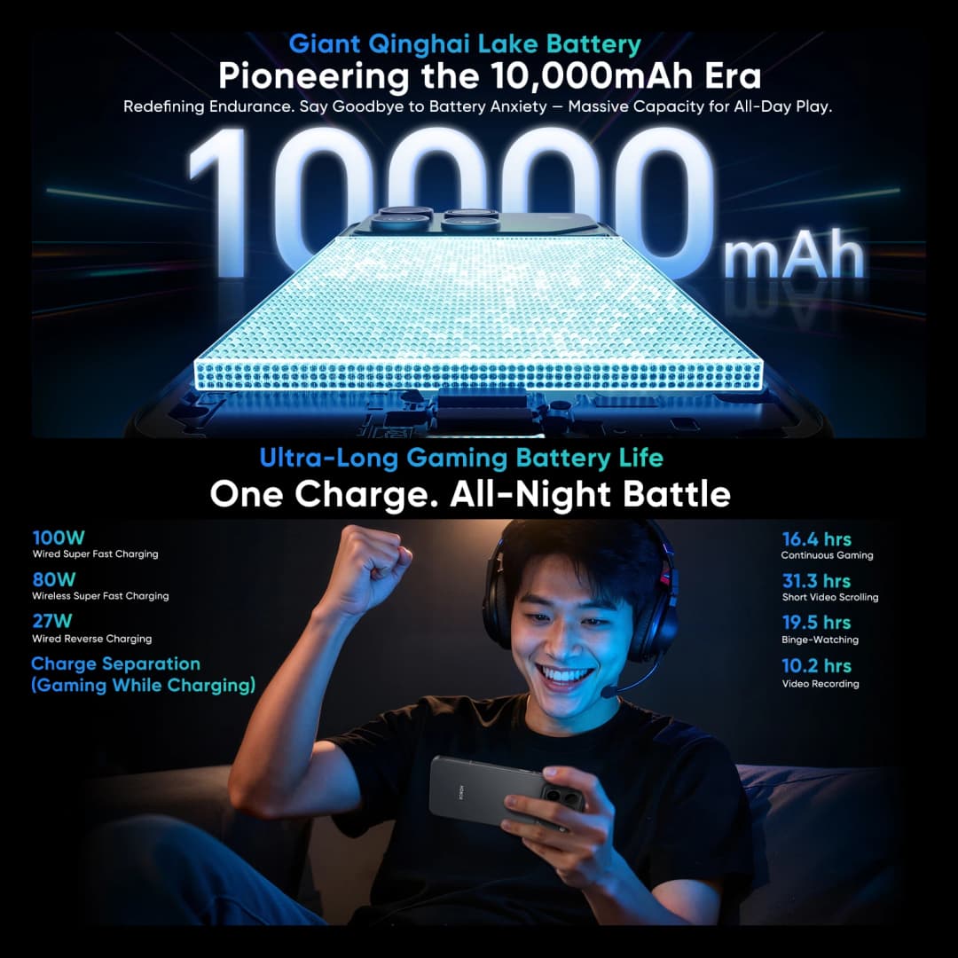 Chinese Version HONOR WIN Gaming Phone 6.83" 185Hz OLED Display Snapdragon 8 Elite Gen 5 10000mAh Battery Support 100W Charging - 5