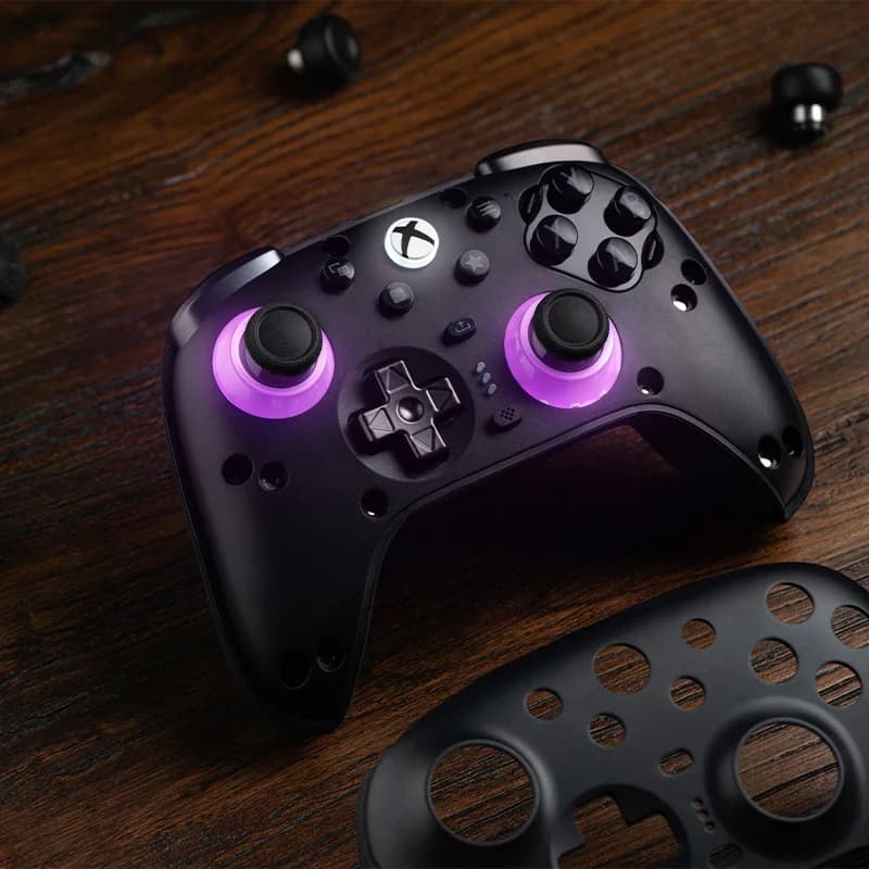 وحدة تحكم لاسلكية 8BitDo Ultimate 3E لـ Xbox وPC وأندرويد وآبل، مع أجزاء قابلة للتبديل، وعصي تحكم TMR، ومشغلات هول مع توقفين - 4