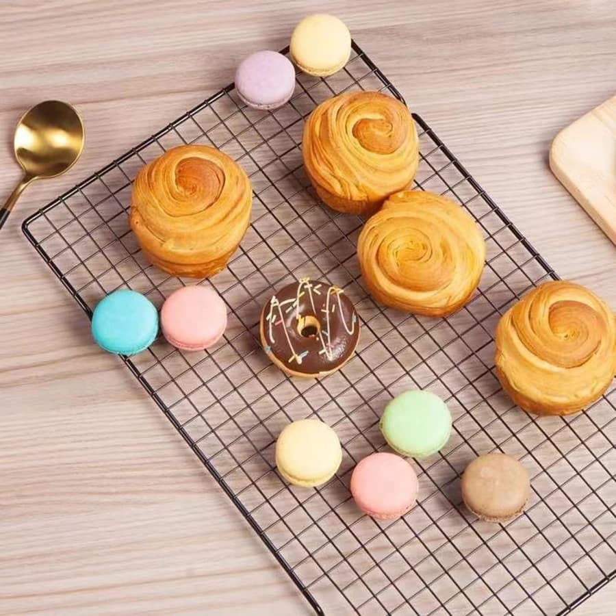 1PC kitchen grill Cooking oven Baking tools Cookie Bread Pizza Cake Cooling rack Multi-purpose stainless steel food rack - 3